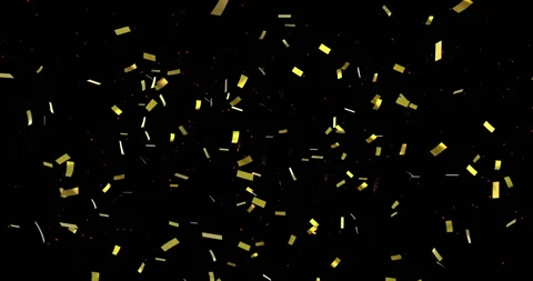 Exploding confetti animation on black background Stock Footage 303462577