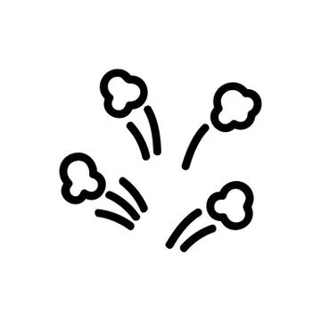 Exploding corn grains icon vector outline illustration Stock Illustration