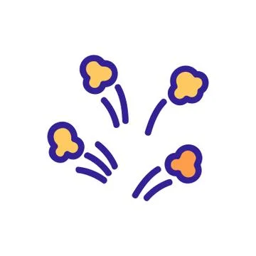 Exploding corn grains icon vector outline illustration Stock Illustration