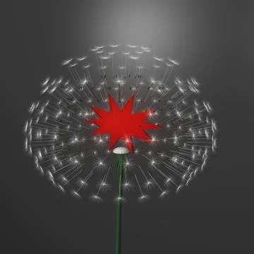 A exploding dandelion 스톡 일러스트