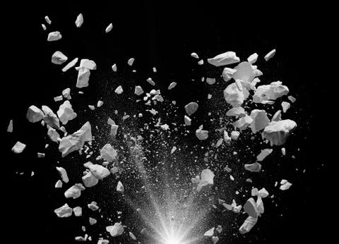 Exploding debris Stock Photos