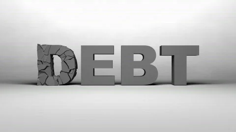 Exploding Debt HD1080 Stockbeeldmateriaal 684865