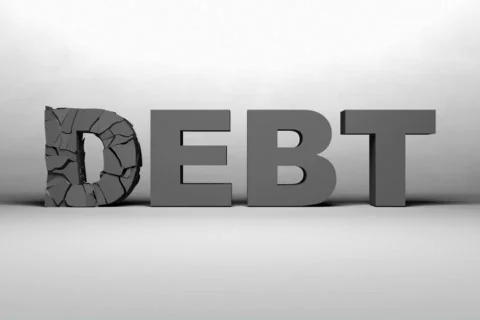 Exploding Debt NTSC Stockbeeldmateriaal 684867