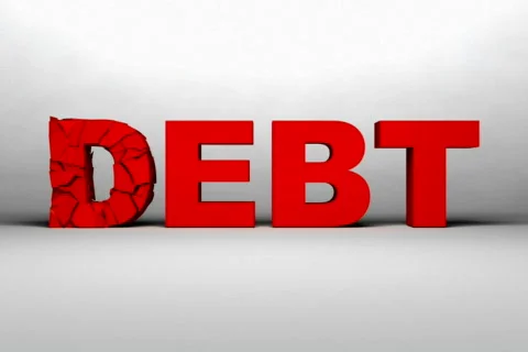 Exploding Debt NTSC Stockbeeldmateriaal 684880