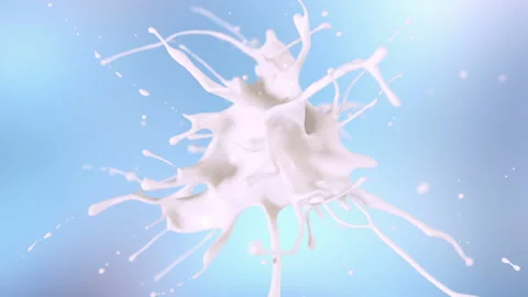 Exploding delicious milk in slow motion 4K Stock Footage 169410559