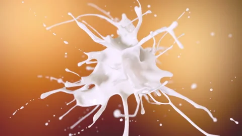 Exploding delicious milk in slow motion 4K Stock Footage 169410950