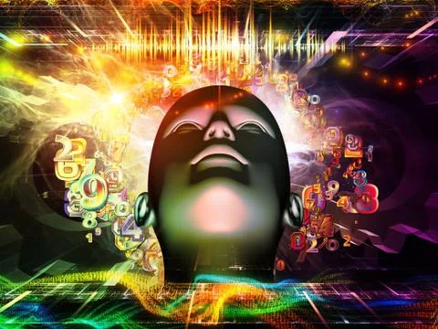 Exploding Digital Science Illustrazione stock