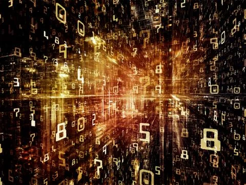 Exploding Digital Space Illustrazione stock