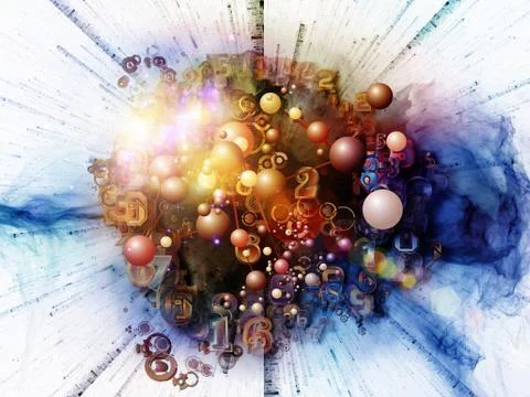 Exploding Digital Technology イラスト素材