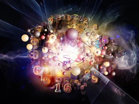 Exploding Digital Technology Stock Illustration