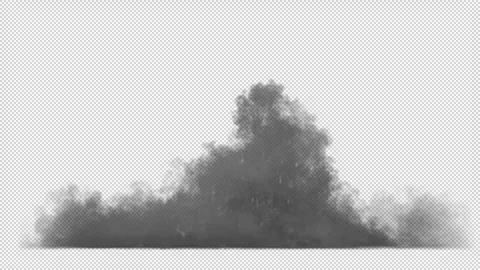Exploding dust debris front view, transparent background Stock Footage 289705721