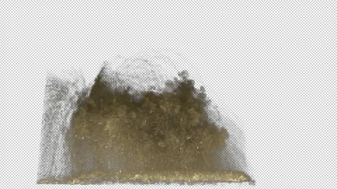 Exploding dust debris, transparent background Vídeos de archivo 289516799