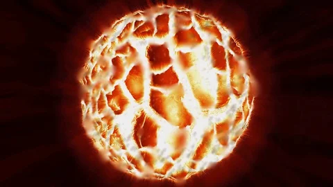 Exploding Dying Star - Red Giant Stock Footage 129729227