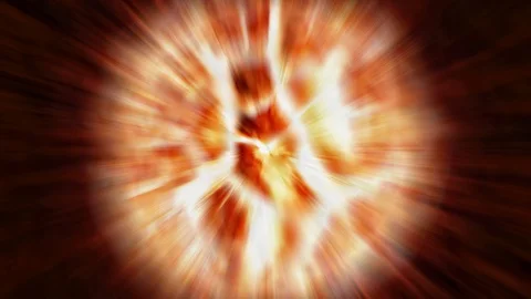 Exploding Dying Star with Shrinking and Photorama Effect Stock Footage 129729202