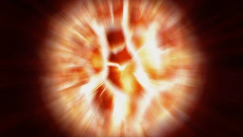 Exploding Dying Star with Shrinking and Effect Stock Footage 129729208