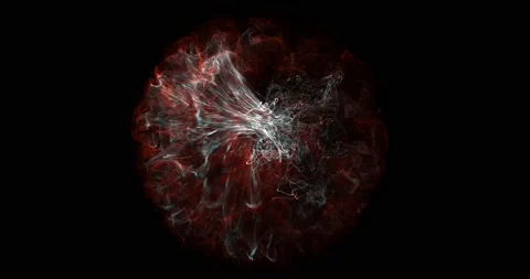 Exploding energy and smoke flowing in a rhythmic pattern Stock Footage 146760049