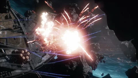 Exploding energy sources and colonizing military space 05 스톡 동영상 219905001