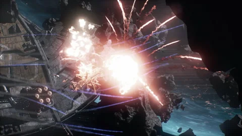 Exploding energy sources and colonizing military space 06 스톡 동영상 219905268