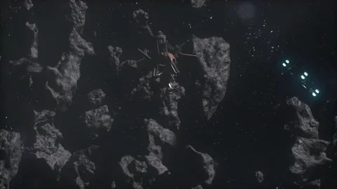 Exploding energy sources and Space Combat Use Armed Starships In Dogfight 03 스톡 동영상 219906323