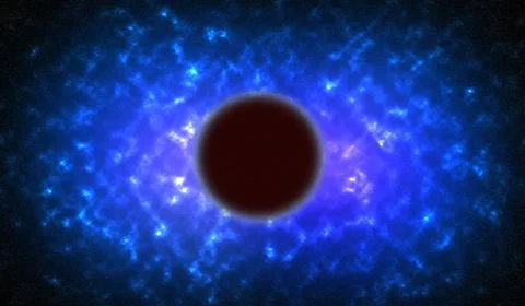 Exploding exoplanet in the dark cosmos sky Stock Illustration