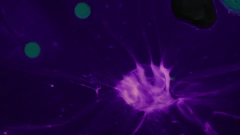 Exploding Filaments Of Purple Organic Abstract Art Fluid Effect. Stock Footage 265876858