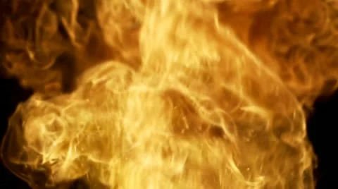 Exploding Fire and Flame with Fragments and Shrapnel Stock Footage