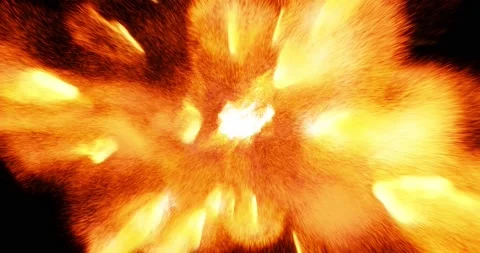 Exploding fire ball filling the screen.  3 options with alpha matte at the end. Stock Footage 141324200