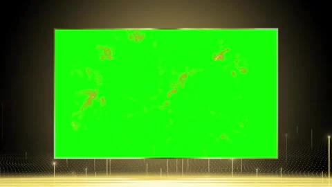 Exploding fire ring on a green screen background with glowing light particles Stock Footage 338424311