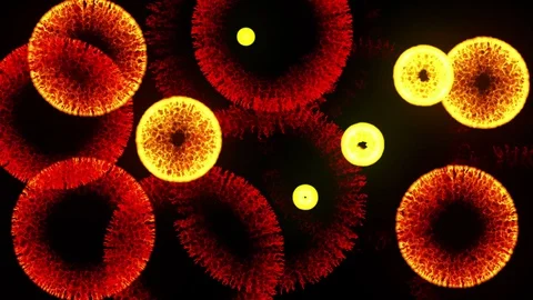Exploding fire rings Stock Footage 109524306