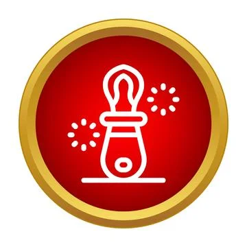 Exploding firecracker icon indicating festive celebration and danger Stock Illustration