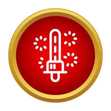 Exploding firecracker pyrotechnic icon for celebration and party events Stock Illustration