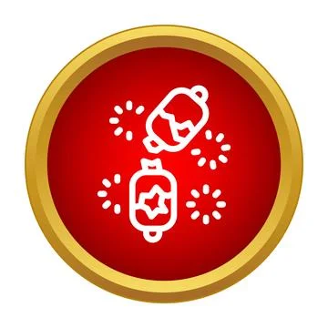 Exploding firecrackers icon symbolising festive celebration and holiday event Stock Illustration