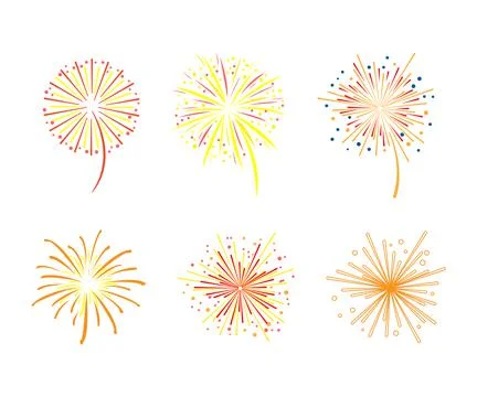 Exploding Firework Sparkle as Festive Show with Flashes of Celebratory Salute Stockillustratie