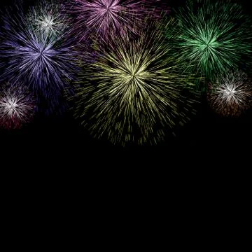 Exploding fireworks background for new years or independence celebrations イラスト素材