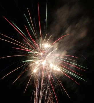 Exploding Fireworks close-up Stock Photos