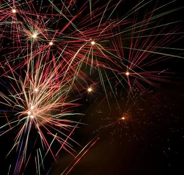 Exploding Fireworks close-up Foto stock