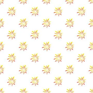 Exploding fireworks creating colorful celebration seamless pattern Stock Illustration