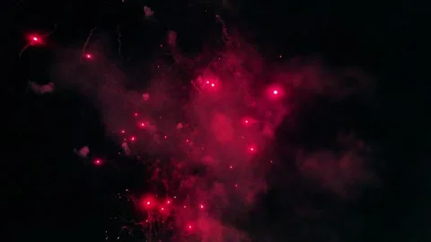 Exploding fireworks drone footage Stock Footage 320161101