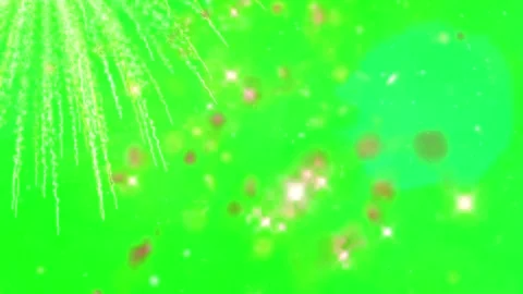 Exploding Fireworks Particles Against A Green Screen Background With Glowing Stock Footage 338326063