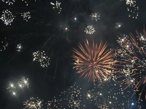 Exploding fireworks Stock Photos