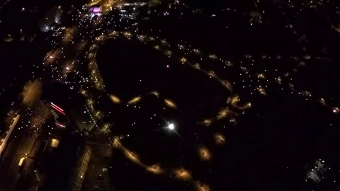 Exploding fireworks in the sky Video stock 73687393