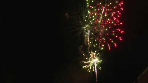 Exploding Fireworks, with sound, 4K 스톡 동영상 281670062