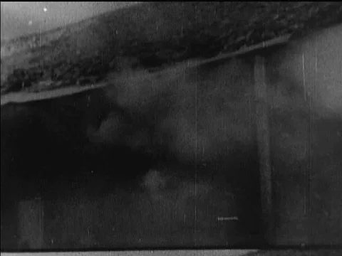 Exploding fireworks turn into bombings, gunfire, fires and fleeing refugees as Stock Footage 75284964
