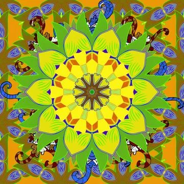 Exploding flowers abstractly placed. Vector illustration. Gentle, spring floral Stock Illustration