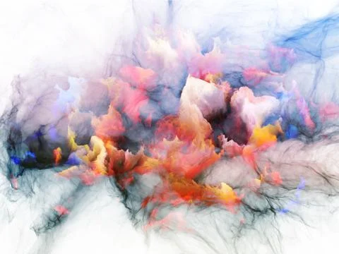 Exploding Fractal Burst 스톡 일러스트