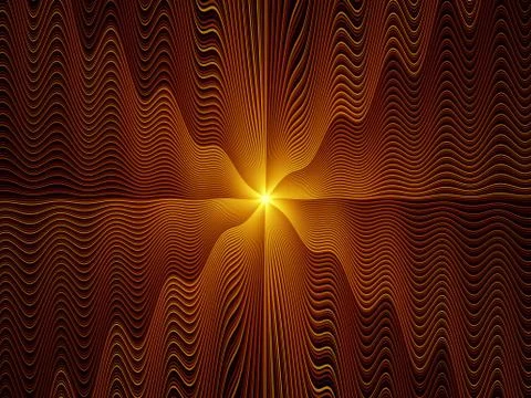 Exploding Fractal Burst 스톡 일러스트