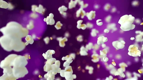 Exploding fresh hot popcorn jumping in slow motion 4K Stock-Footage 146828490