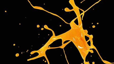 Exploding fresh juice in Matte Alpha Channel mask in slow motion 4K Stock Footage 169445603