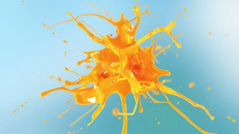 Exploding fresh juice in slow motion 4K Stock Footage 169410136