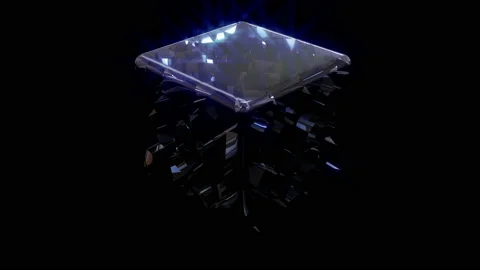 Exploding frosted ice 3d blue. Christmas snow. Cartoon bomb explosion. Power Stock Footage 130257575